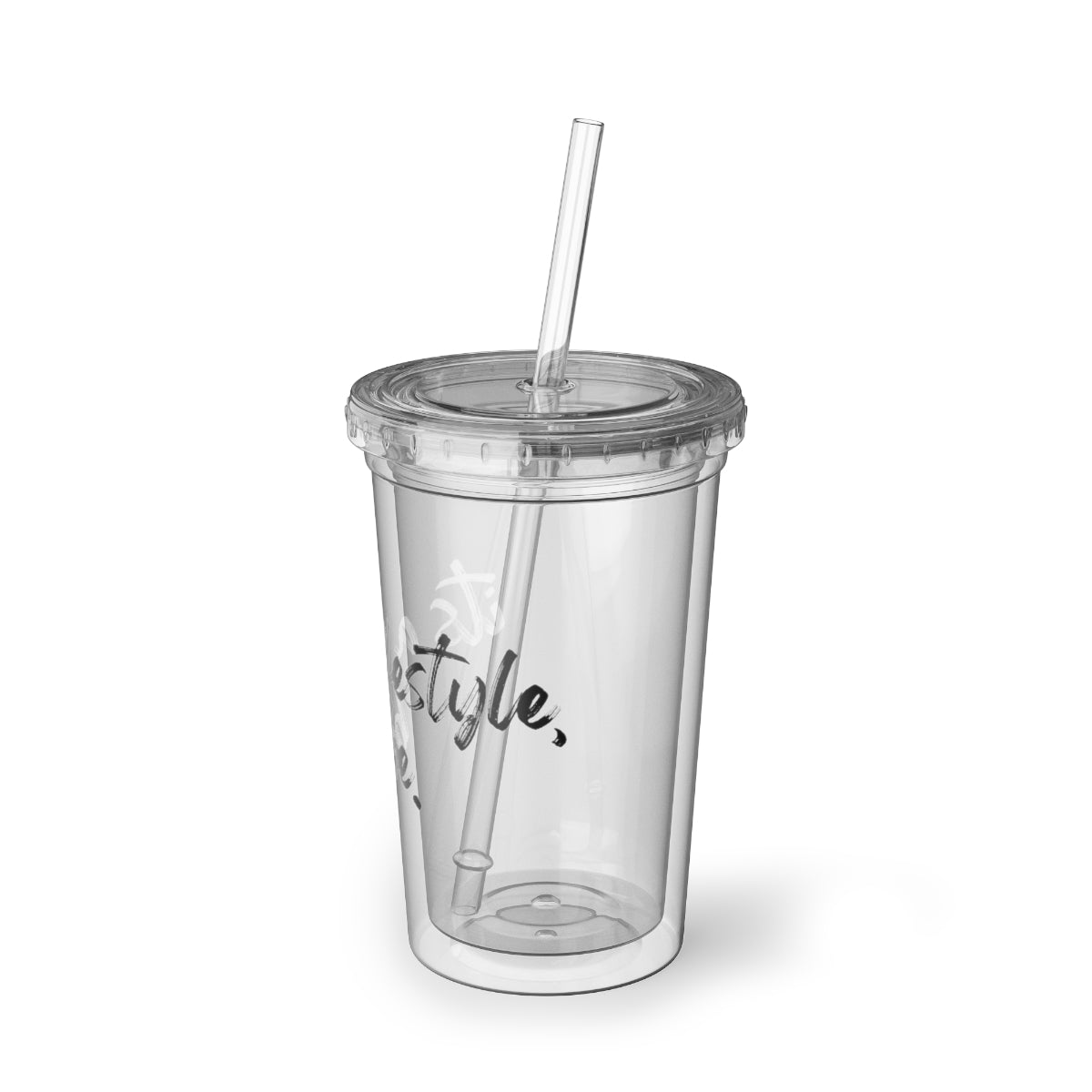 Black Its A Lifestyle Babe Acrylic Cup
